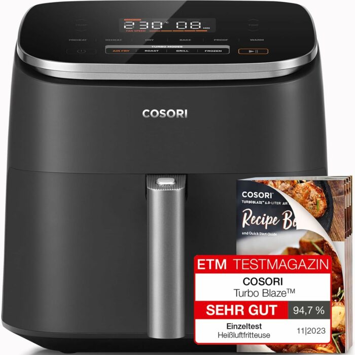 COSORI Air Fryer TurboBlaze, 6L Compact Design