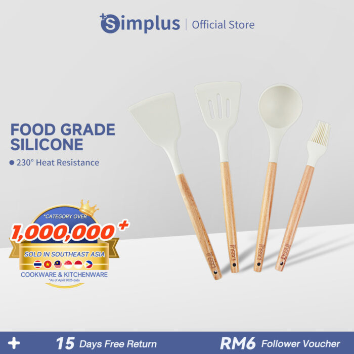 [Exclusive for new users]Simplus Silicone Spatula Silicone Kitchenware Non Stick Food Grade Silicone Cooking Tools A good helper in the kitchen, enjoy a delicious life