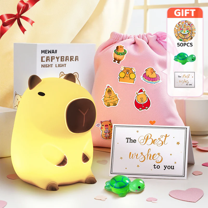 💤Adorable Capybara Night Light – Warm, Soft & Delightfully Unique!