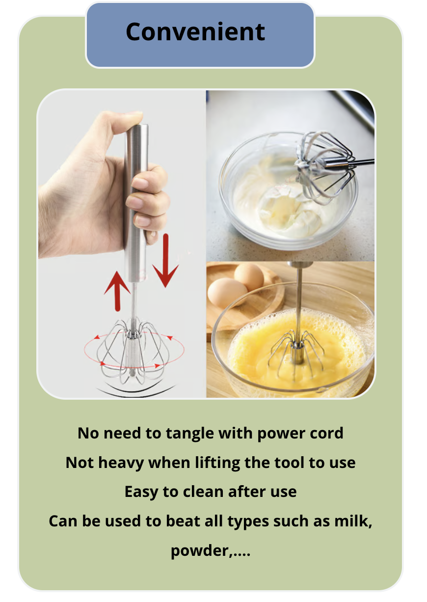 Manual❣Stainless Steel Hand Egg Beater