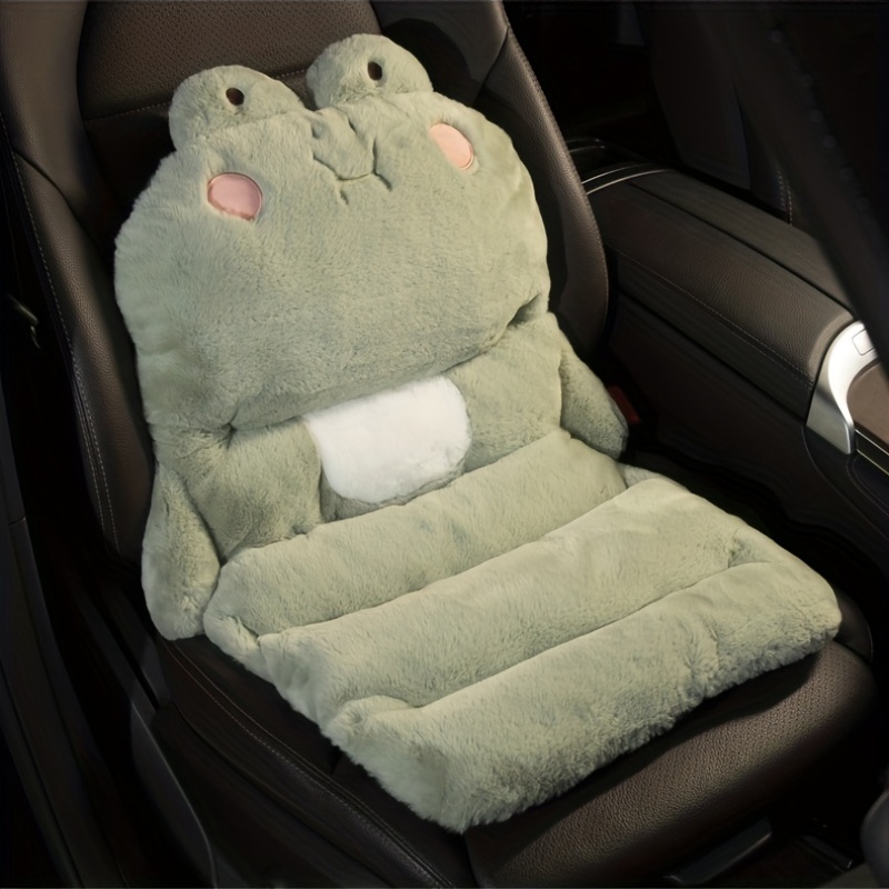 Winter Plush Car Seat Cushion with Cute Bear Design - Thickened Warm Backrest & Lumbar Support, Machine Washable Soft Bear-Shaped Seat Cover for Girls, Winter Car Accessories, Cozy Car Interior Accessory, Playful Car Decor, Durable Car Accessory, Comfortable Car Decor, Plush Material, Vehicle Owners