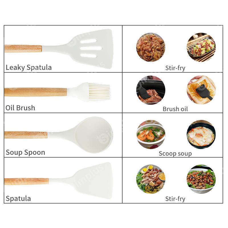 [Exclusive for new users]Simplus Silicone Spatula Silicone Kitchenware Non Stick Food Grade Silicone Cooking Tools A good helper in the kitchen, enjoy a delicious life