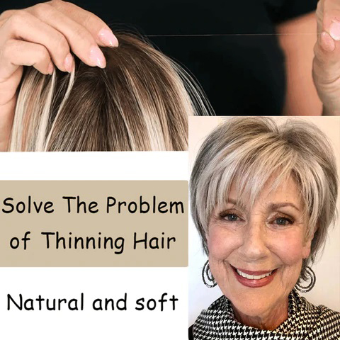 50% OFF 🔥HOT SALE🔥100% Human Hair TOPPERS With Bangs